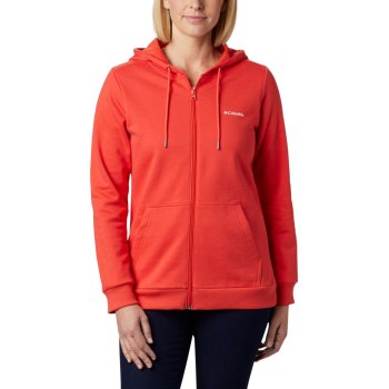 Columbia Logo Full Zip, Sudaderas Con Capucha Rojos Para Mujer | 360214-FZX